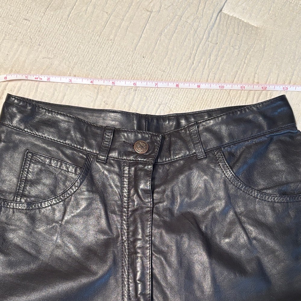 Vintage Black Leather Pants - Picture 6 of 7